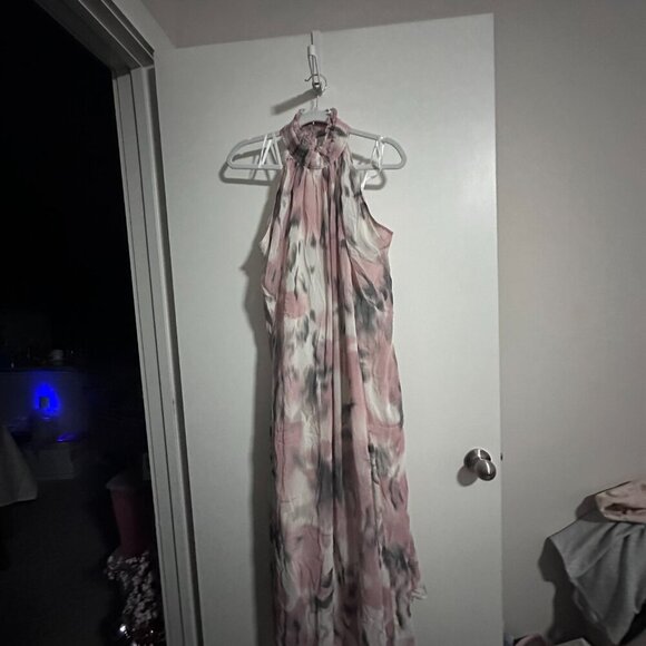 Meeve Halter Sheer printed Maxi Dress - Picture 3 of 4